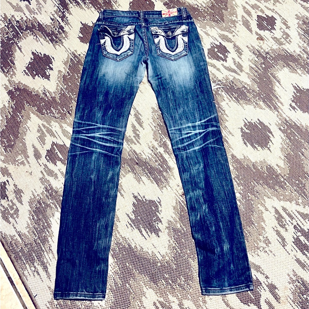 Distressed MACHINE JEANS sz 26